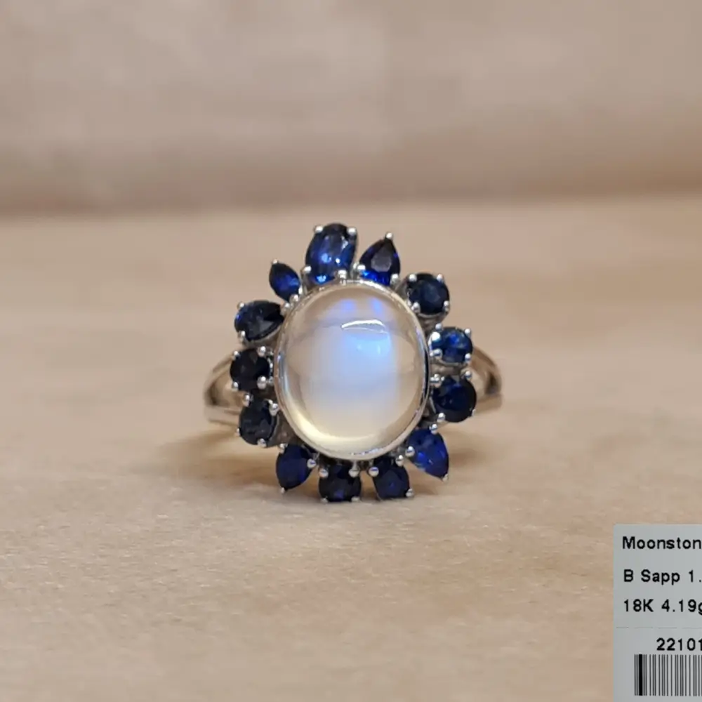 Moonstone & Blue Sapphire