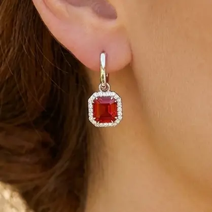 Garnet Earring