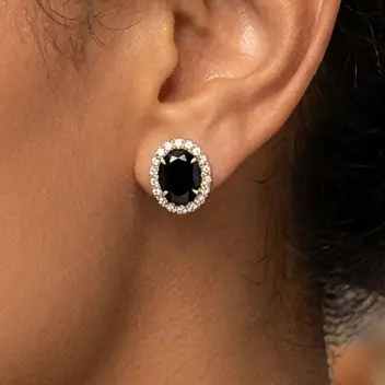 Blue Sapphire Earring